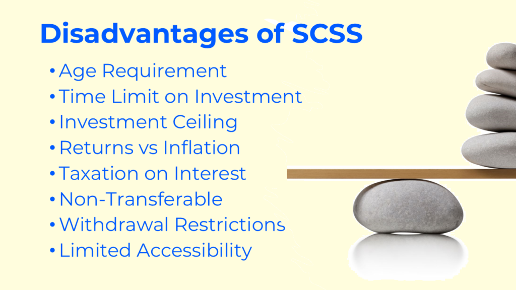 disadvantages of senior citizen savings scheme